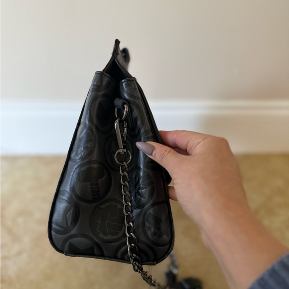 Marvel Iconic Black Messenger Bag with Red and Purple Accents - Picture 7 of 12